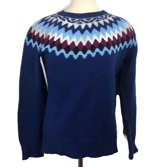 C WONDER Fair Isle Pullover Sweater - Picture 1 of 5